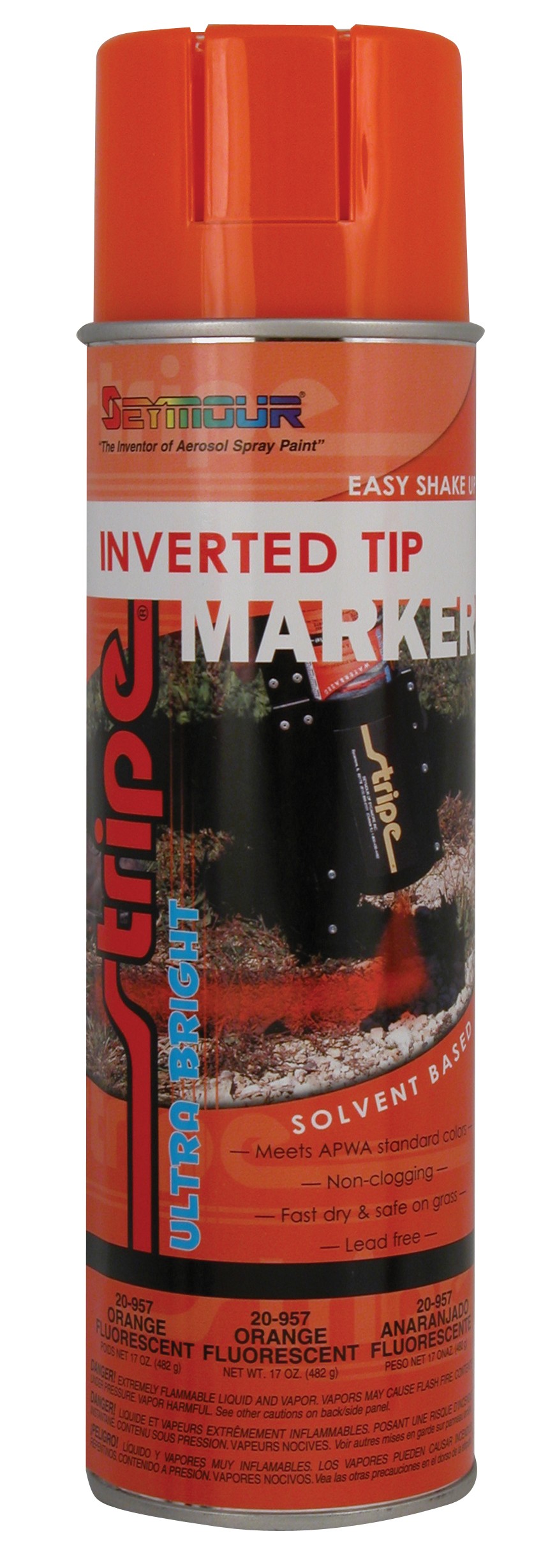 Stripe Inverted Tip SolventBased Spray Paint 20 oz. Fluorescent