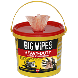 Big Wipes 60020046Red Top Heavy Duty Industrial Textured Scrubbing Wipes,  80 Count