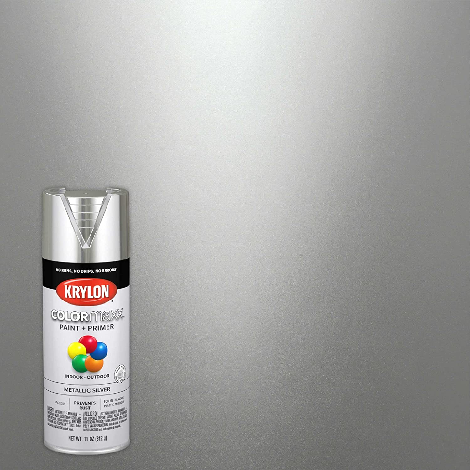 COLORmaxx Paint & Primer - 16 oz. Metallic Silver (6/case) | R and R ...