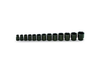 1/2" Drive 13 Piece Set - 6 Point Standard Impact Sockets 7/16" To 1-1/4"