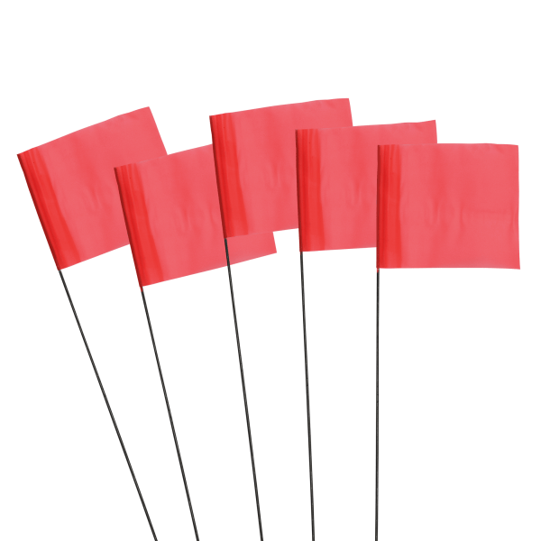Johnson Standard Red Stake Flags 100pk